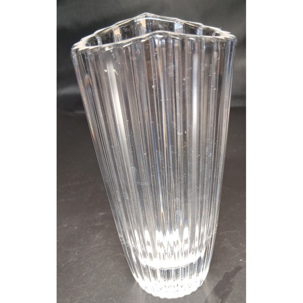 5 Inch‎  Crystal Vase with Vertical Cuts "Excellent Condition"